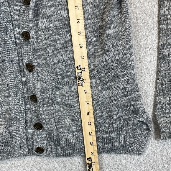 Hollister cardigan sweater S chunky buttons heathered gray grandpacore unisex - Picture 7 of 10